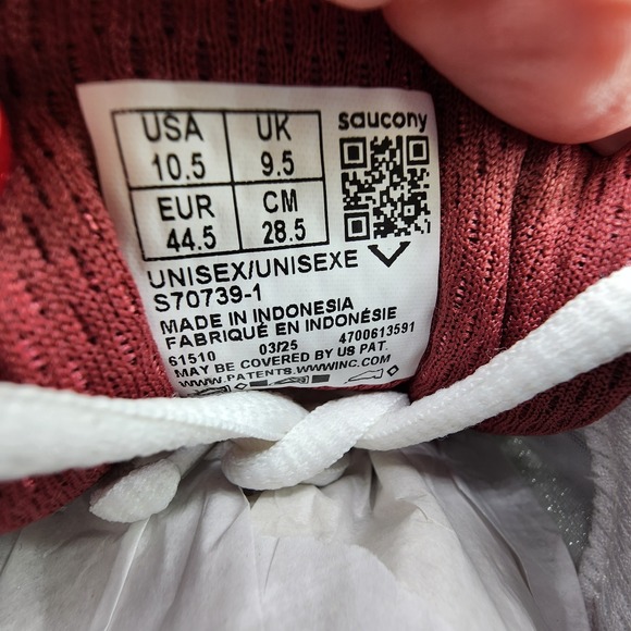 Saucony ProGrid Omni 9 Shoes Mens 10.5 Silver Red Impact Running Sneaker NEW - Picture 7 of 11